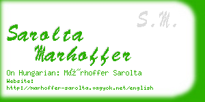 sarolta marhoffer business card